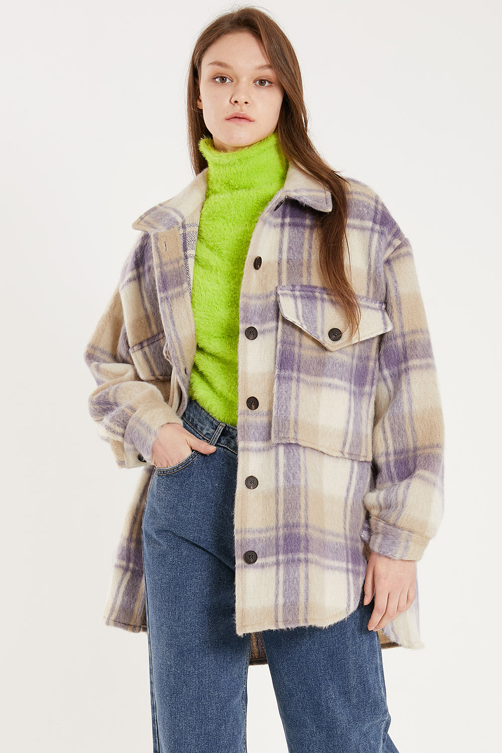 Gia Oversized Fuzzy Shacket | Women's Jackets & Coats | storets