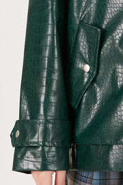 storets.com Zariah Faux Croc Oversized Jacket