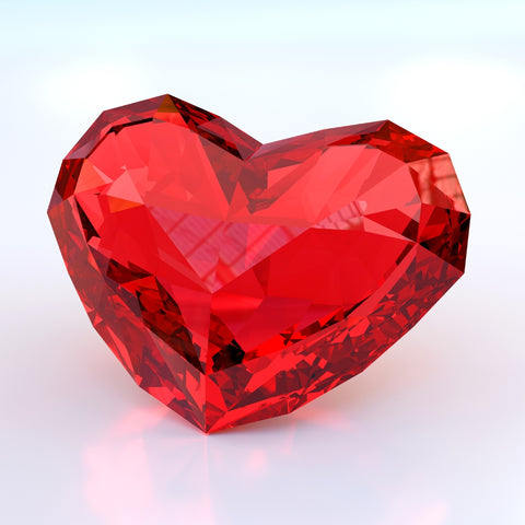 Ruby Heart Gemstone