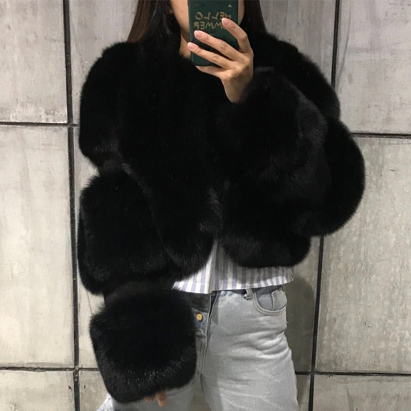 bubble fur coat