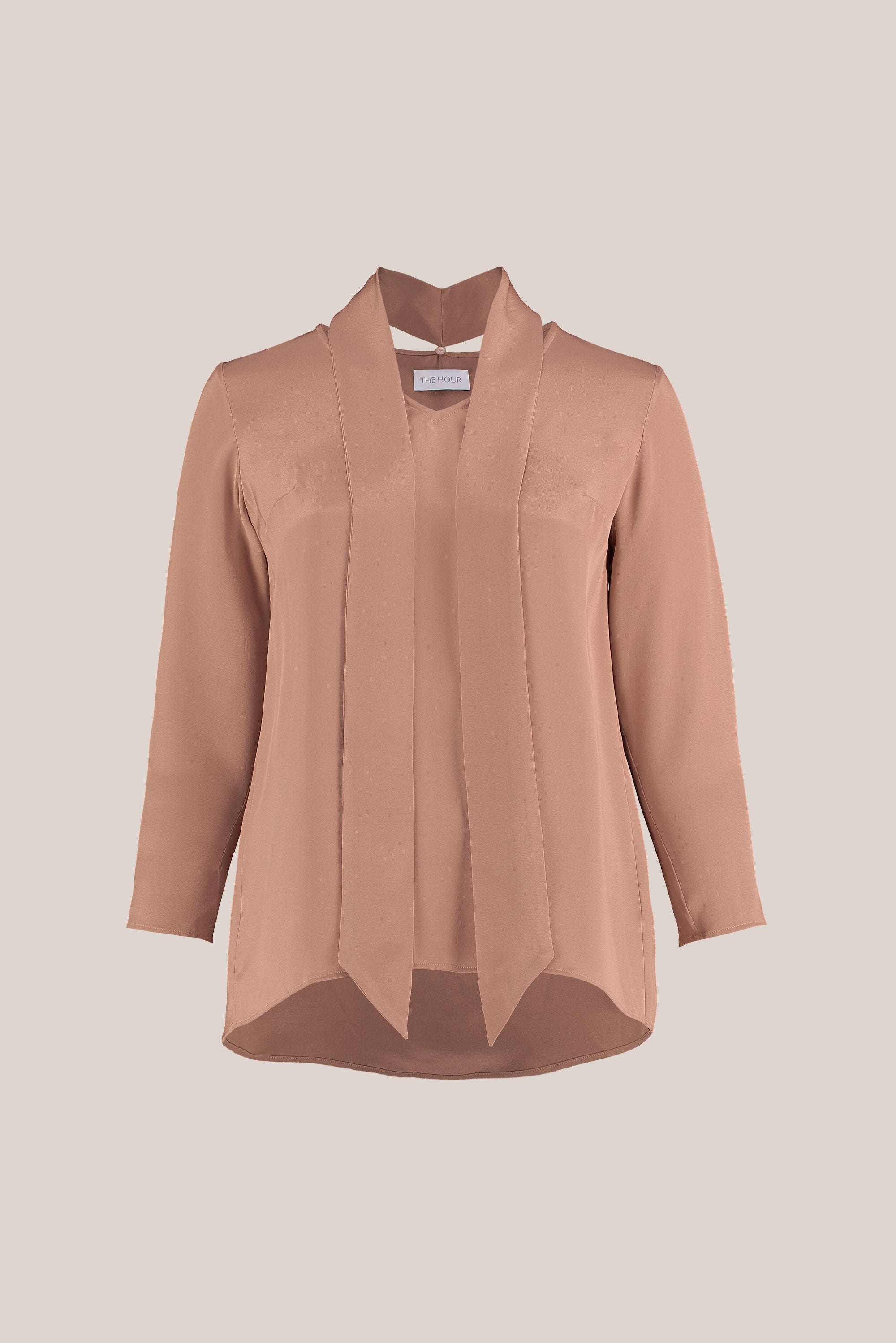 Blush Neck Tie Blouse