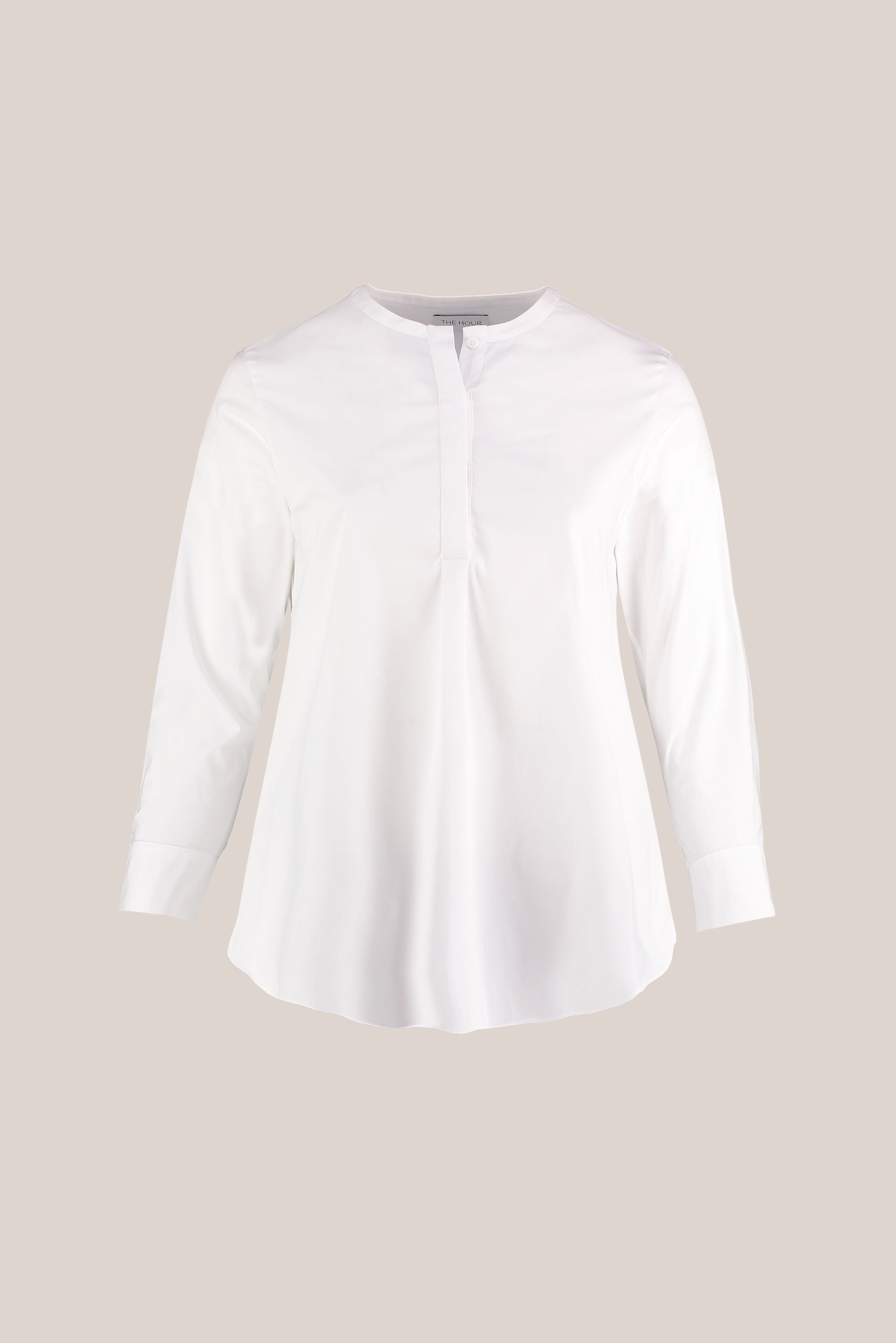 Collarless Cotton Shirt