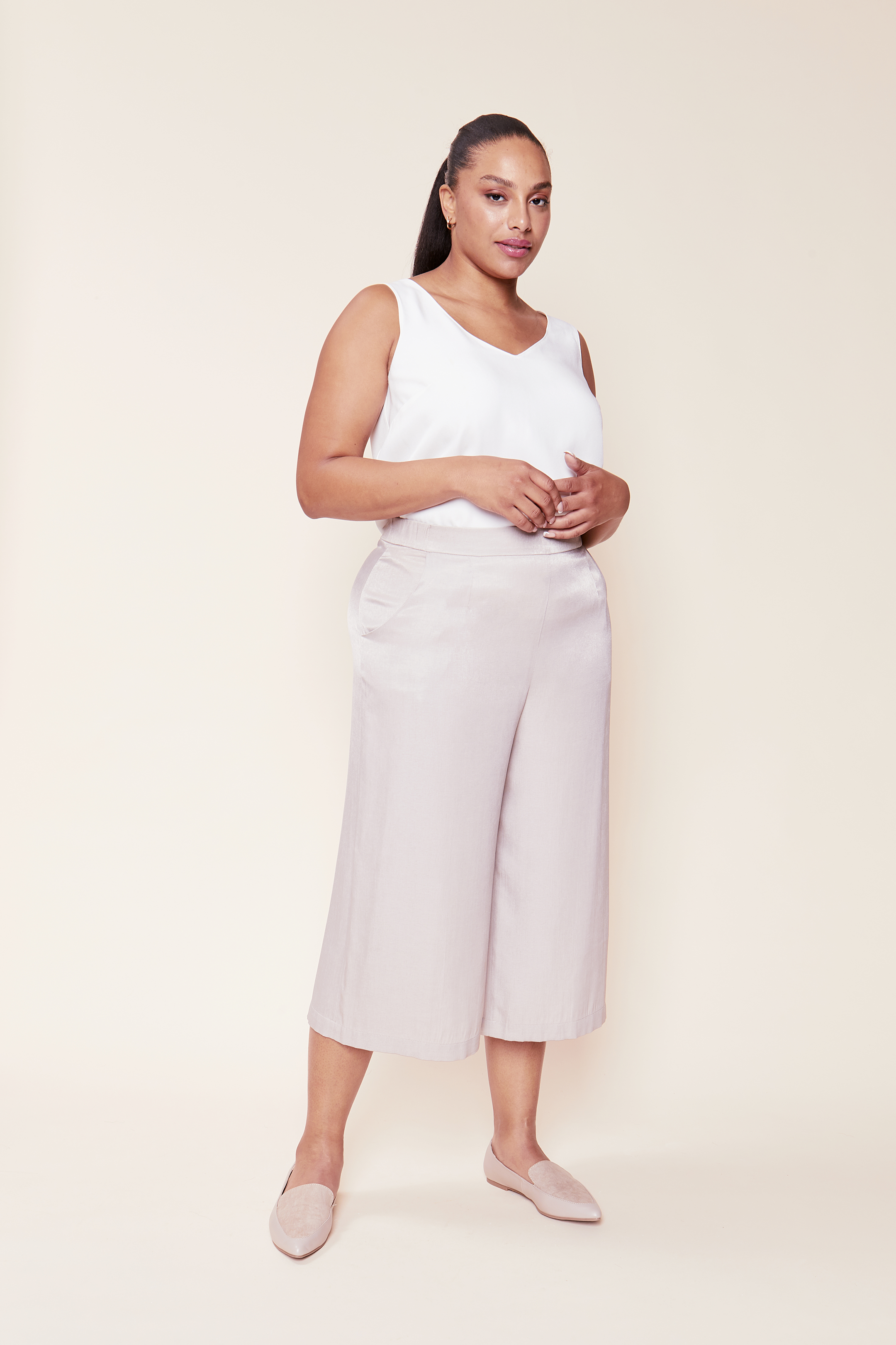 LattÃ© Fluid Denim Culottes