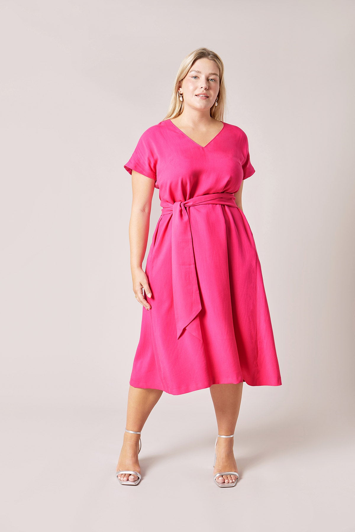 Tencel Fuchsia Pink Dress