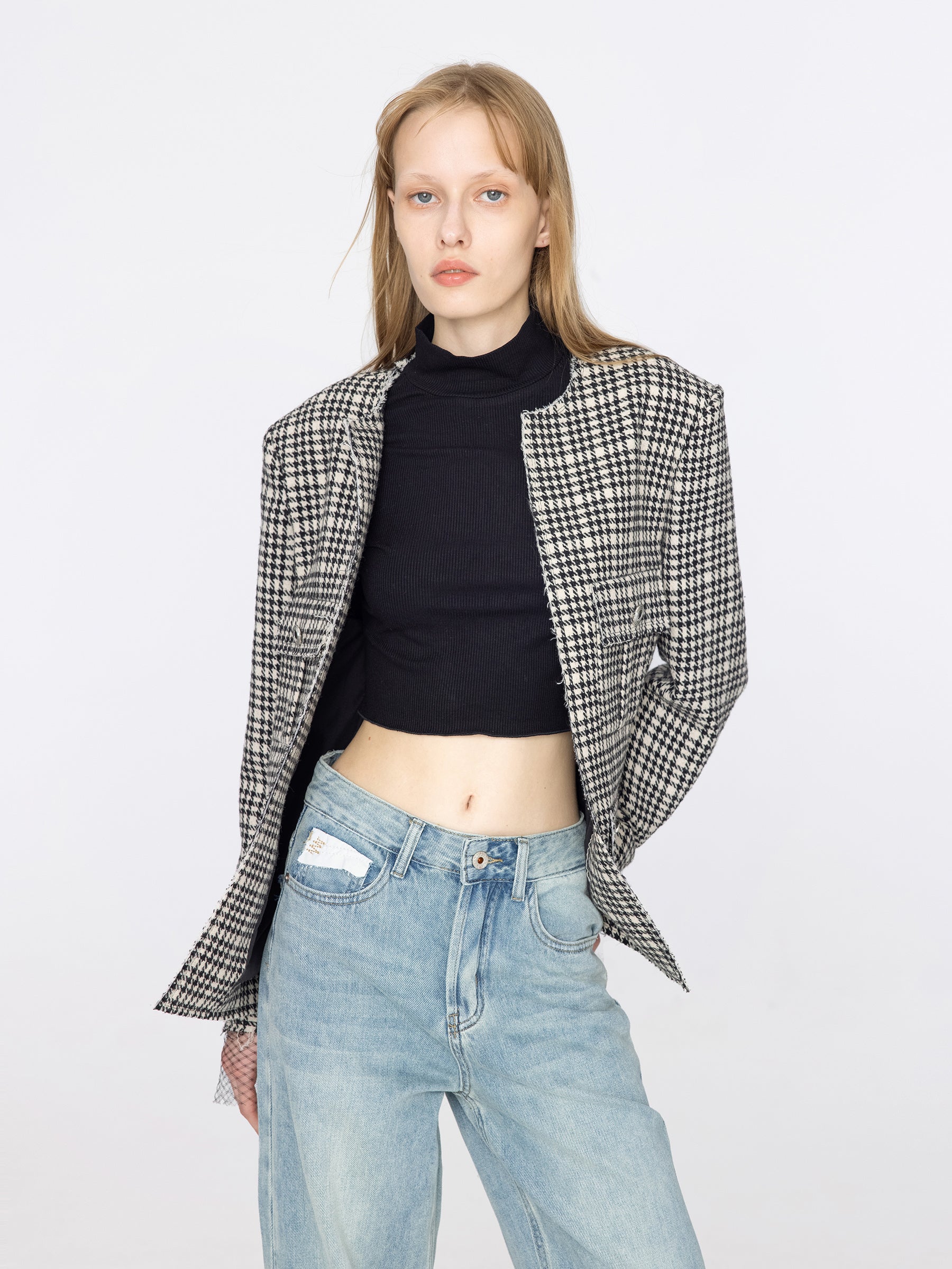 つやあり sillage CHECK BOXY CROPPED WORK JACKET - 通販