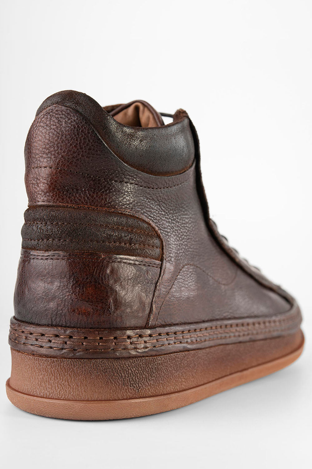 Men SNEAKERS High Top COLE Brown Calf-Leather UNTAMED STREET