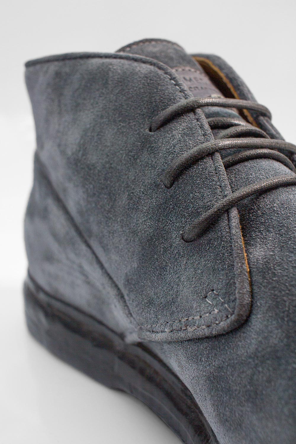 UNTAMED STREET Men Grey Suede-Leather Chukka Boots HAMPTON