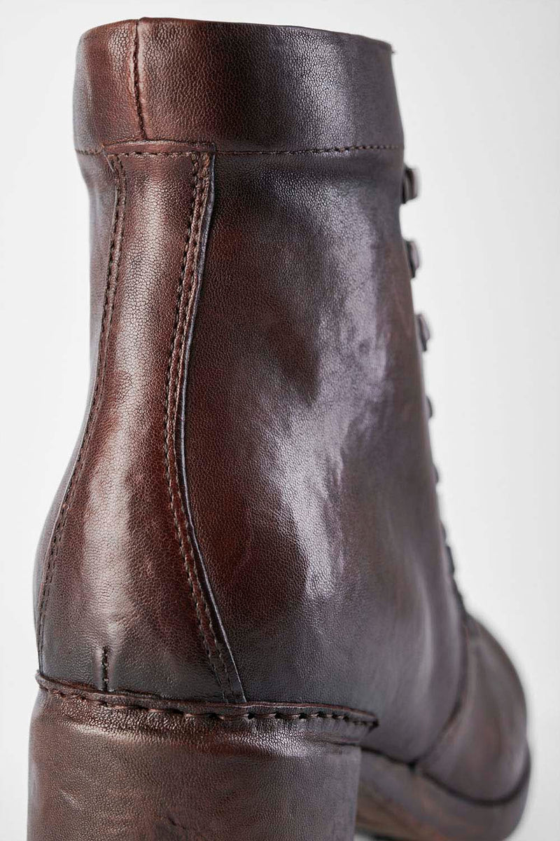 MADISON chocolate-brown lace-up hiking boots.