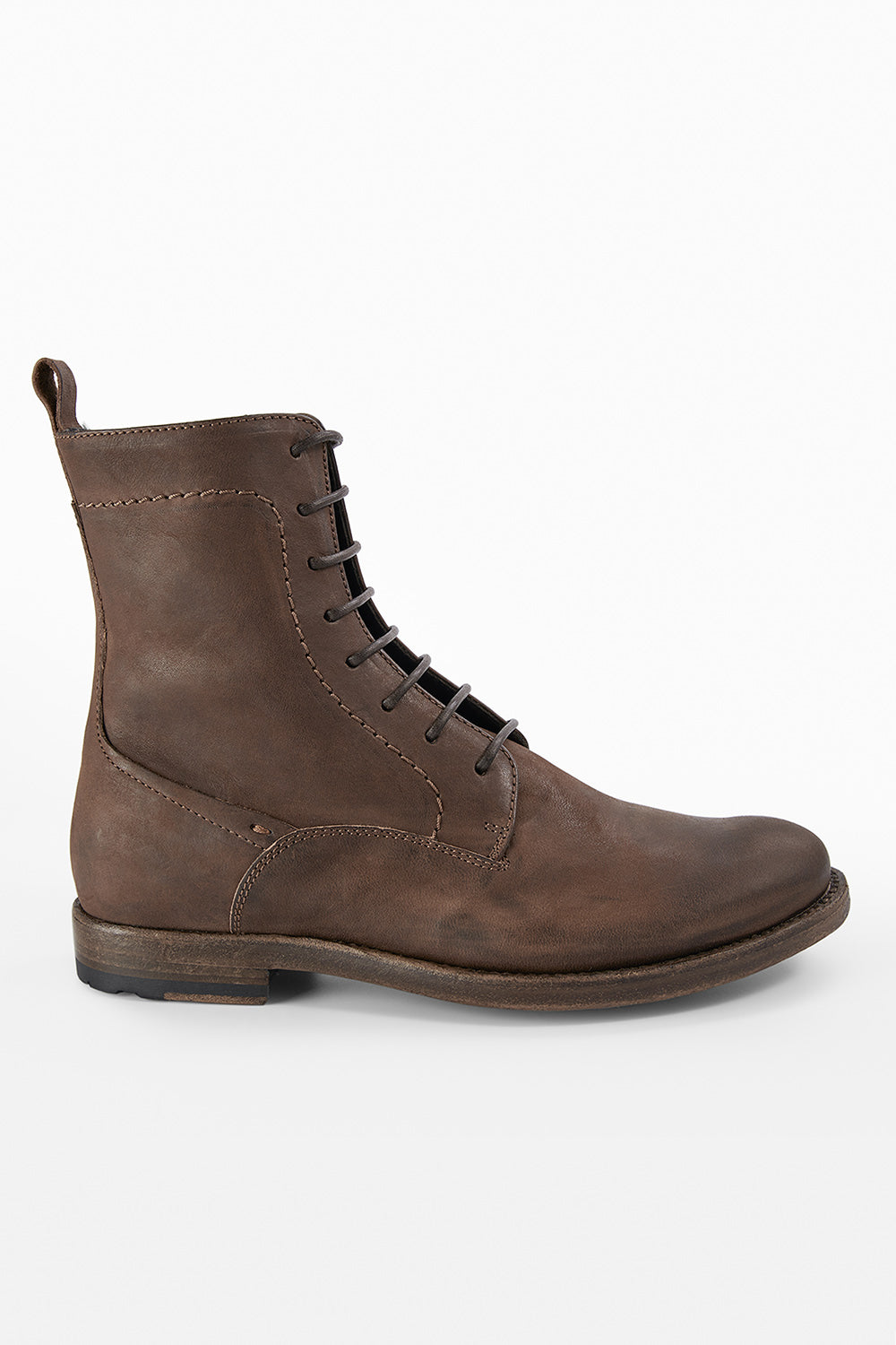 Women BOOTS Combat SLOANE Brown Horse-Leather UNTAMED STREET