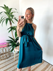 SIZE LARGE Savi Teal Dress