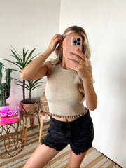 Mini Ruffle Crop Tank