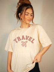 PLUS SIZE Travel Babe Patch T-Shirt [ONLINE EXCLUSIVE]