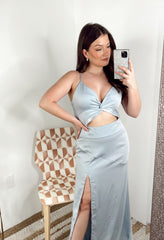 Eventful Satin Maxi Dress