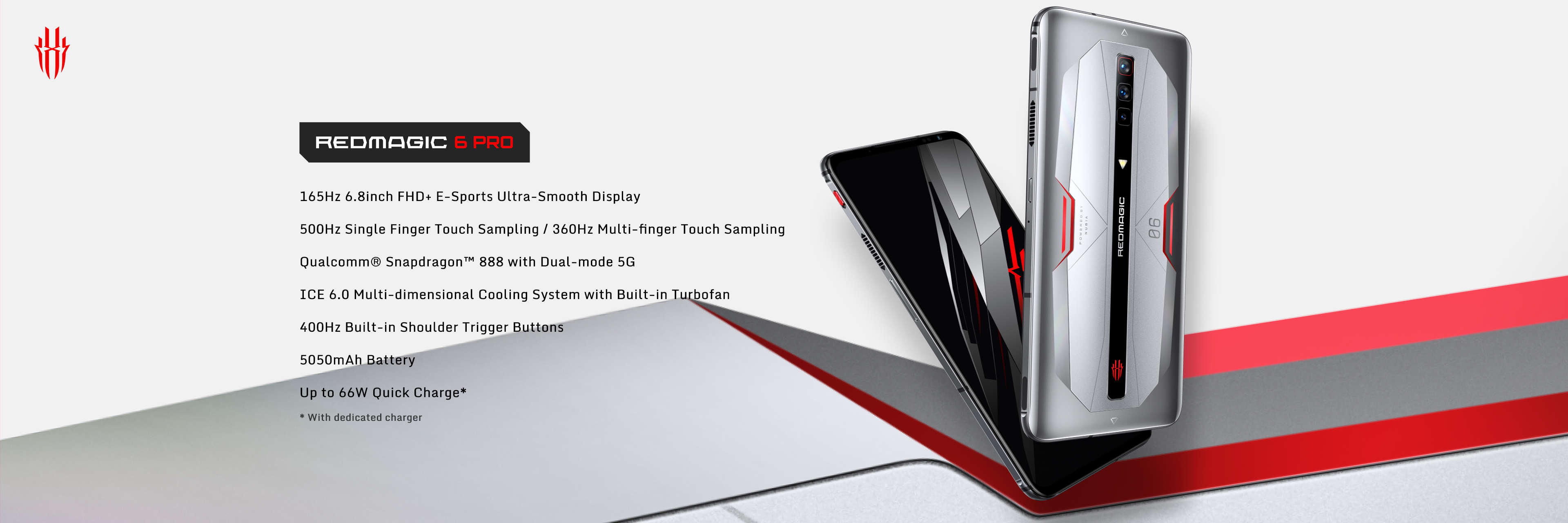 Nubia Red Magic 6 Pro 5G Dual SIM 256GB, 16GB PHONE (Global Version) 6