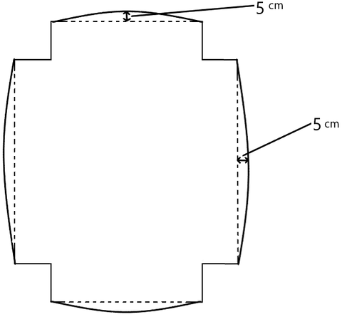 Diagram of a Beddingo Sheet arcs along all 4 sides of the sheet