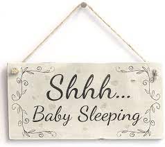 shh baby sleeping sign