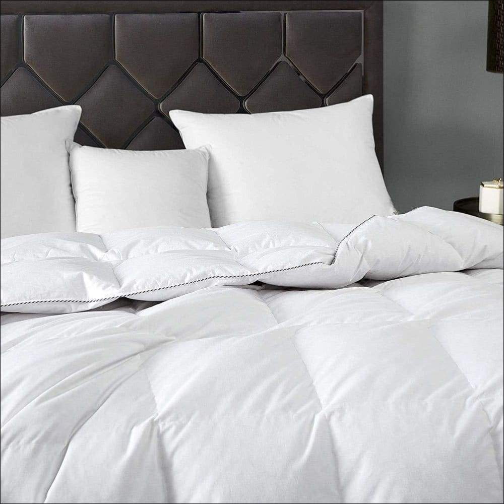  All Season 5 PC Pinch Pleated Comforter Set for Restful Sleep,  Oversized Queen -Chocolate Pintuck Comforter Set Includes 4 Pllow Shams,  100% Cotton Lightweight Baffle Box Quilted 500 GSM Fill Power 