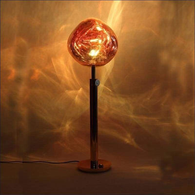 Stained Glass Lava Orb Floor Lamp