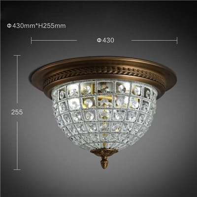 European Antique Gold Crystal Ceiling Lamp - Ceiling Lamps