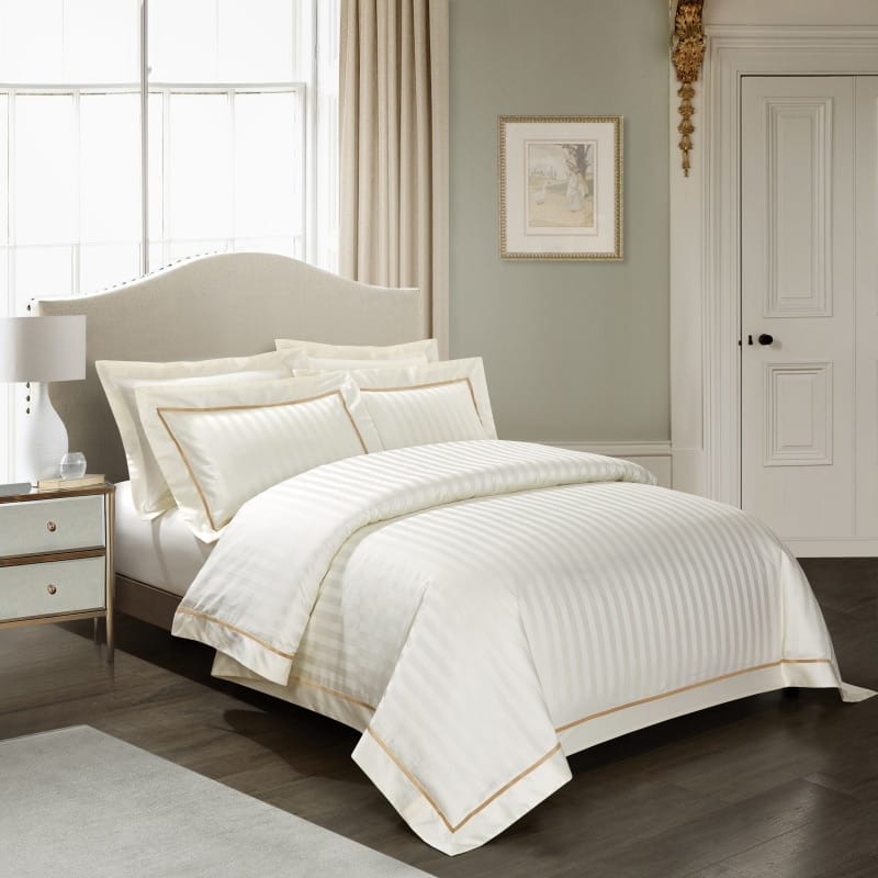 Premium Egyptian Cream Duvet 4PC Bedding Set - Novarian Creations