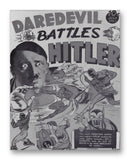 Daredevil Battles Hitler No1 11" x 14" Mono Tone Print (Choose Your Color)