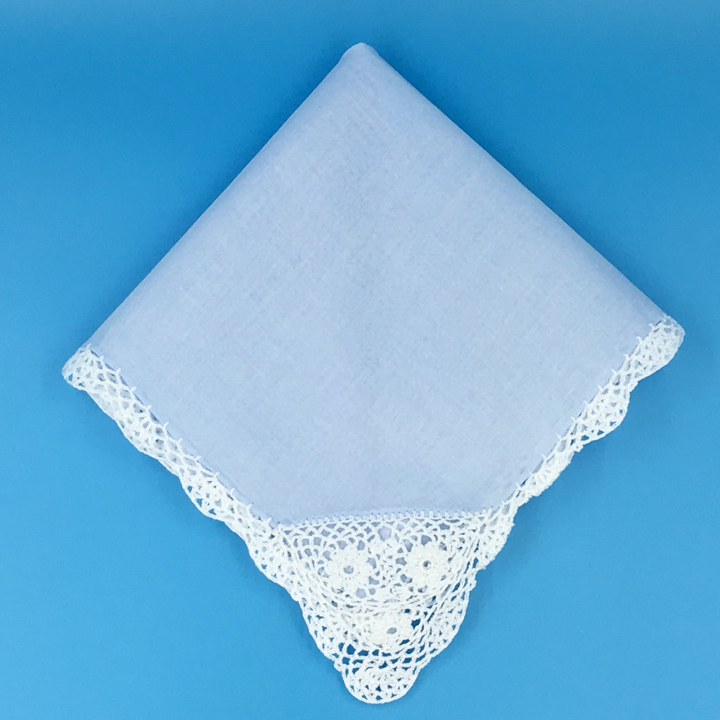 blue lace handkerchief