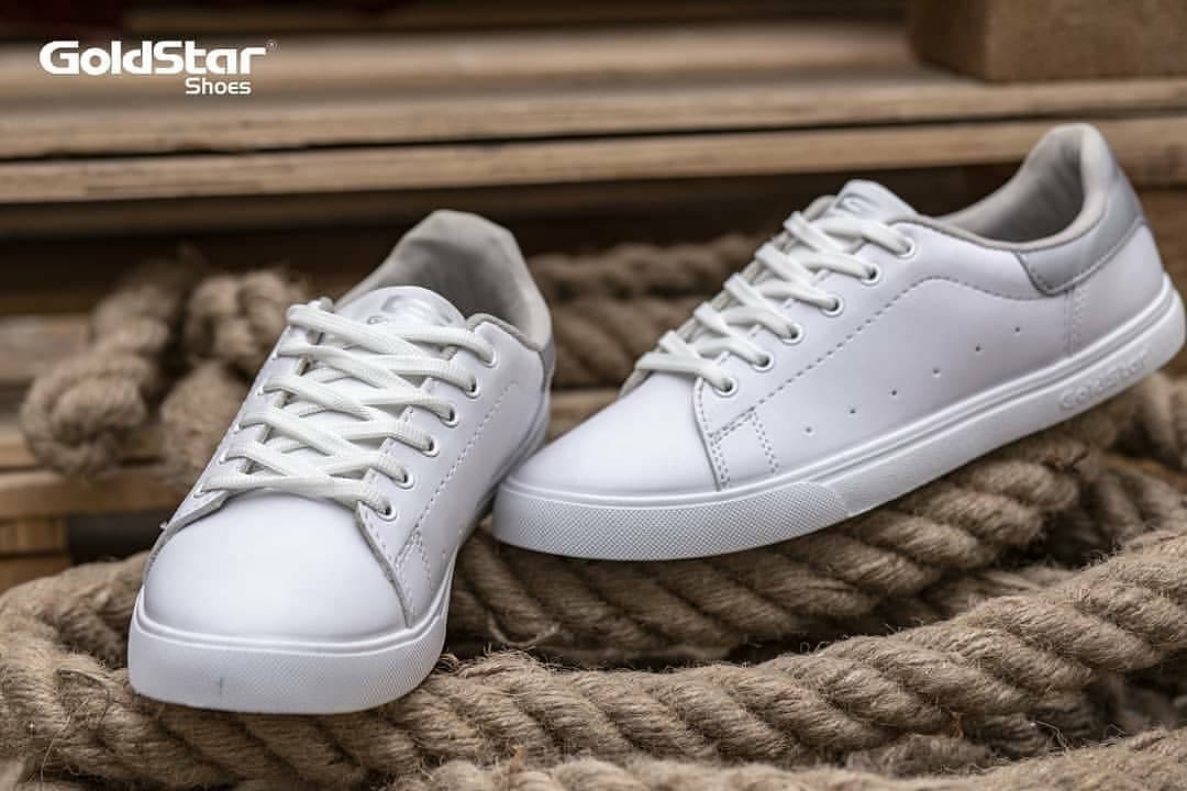 white goldstar shoes