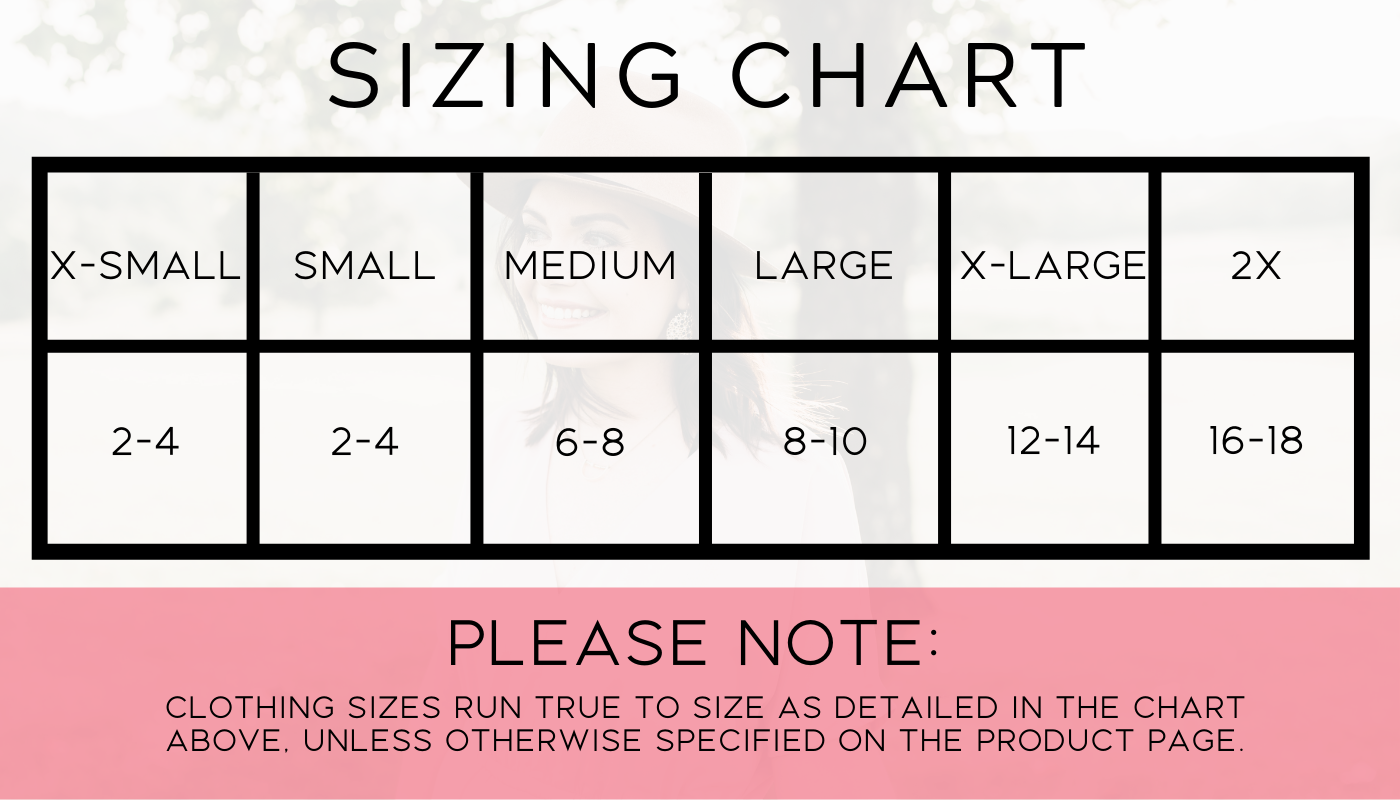 -Sizing Chart – Shop Main Attire
