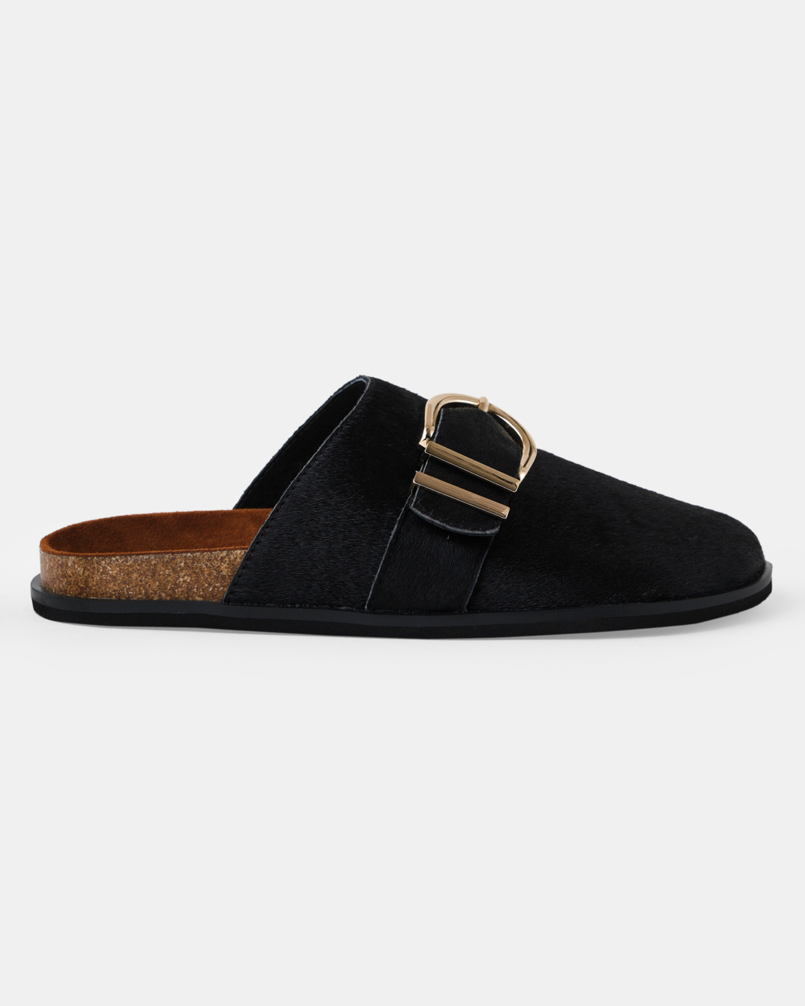 Port Leather Mule - Black