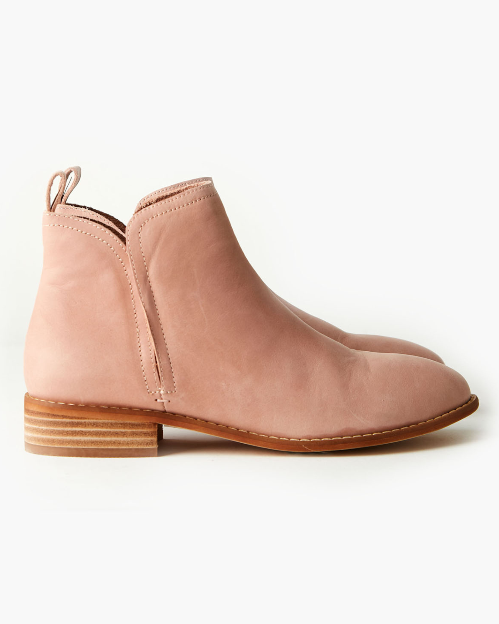 Douglas Leather Ankle Boot - Rose