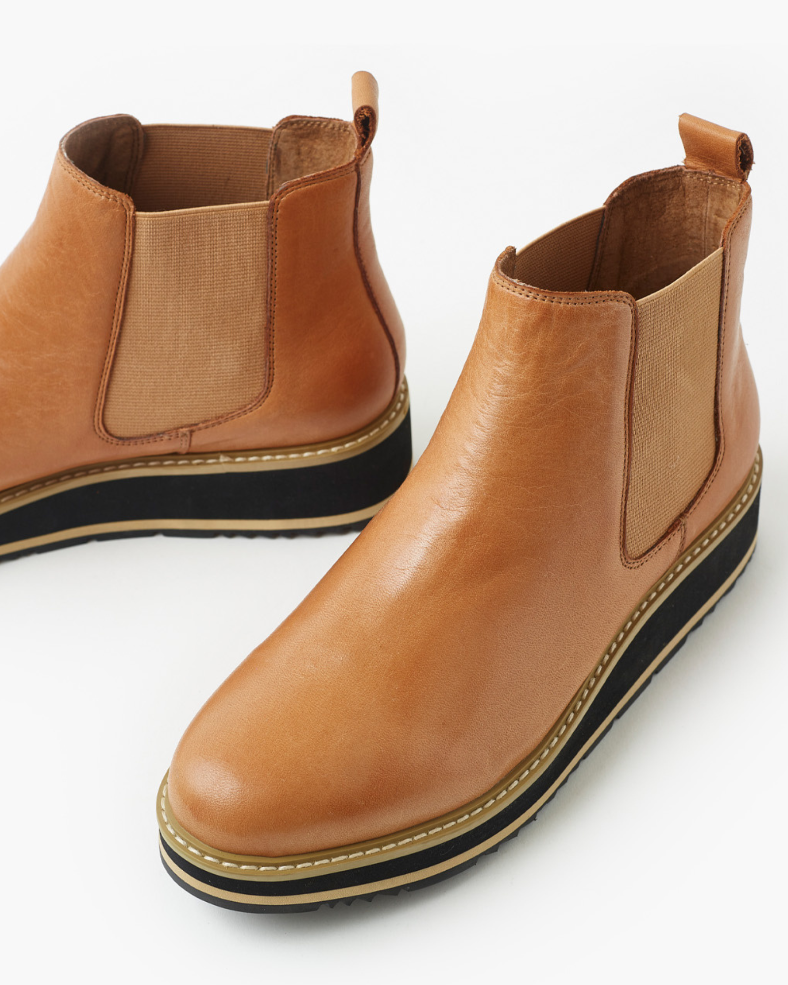 Jade Leather Boot - Tan