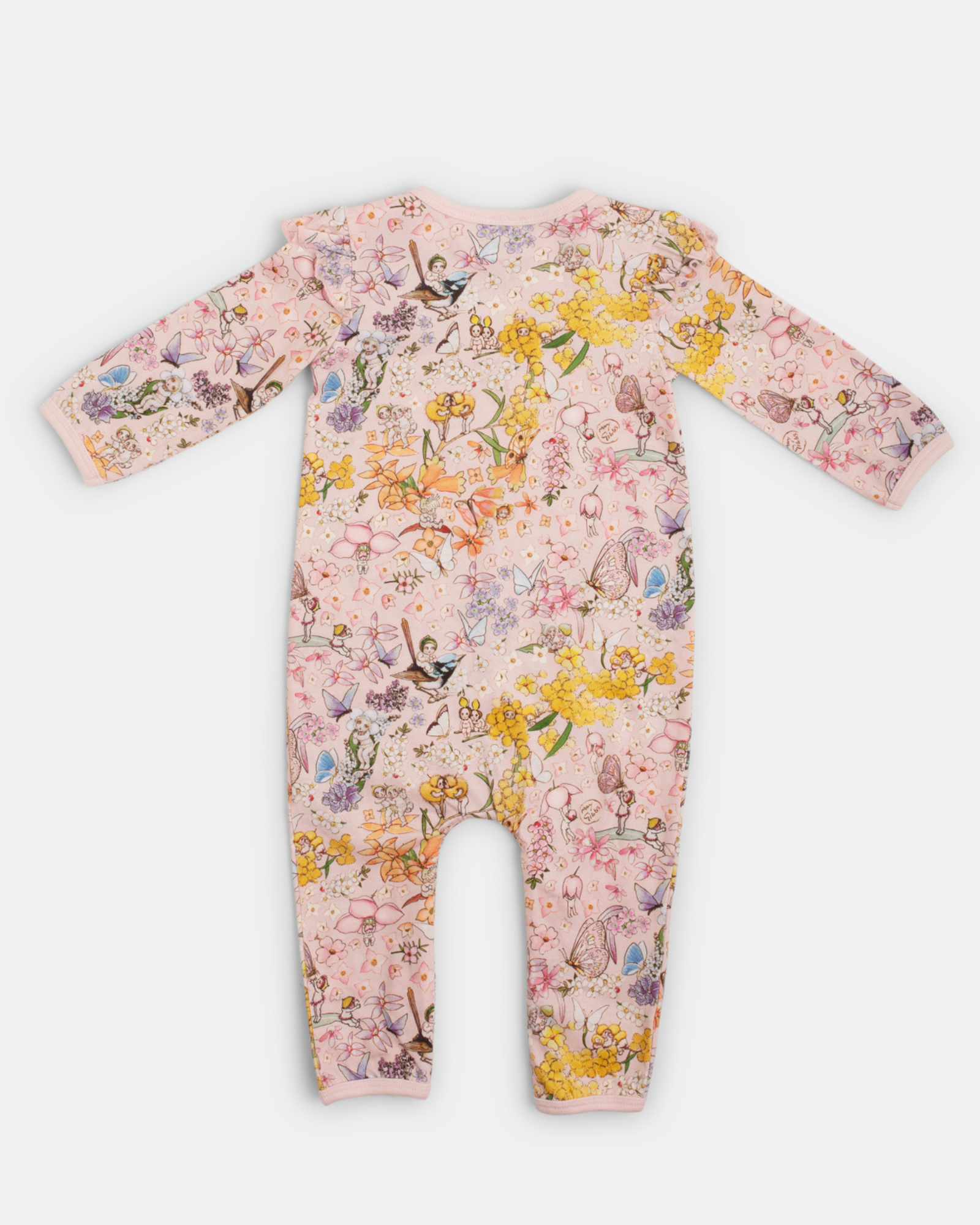 May Gibbs Scout Frill Onesie - Rainbow Floral