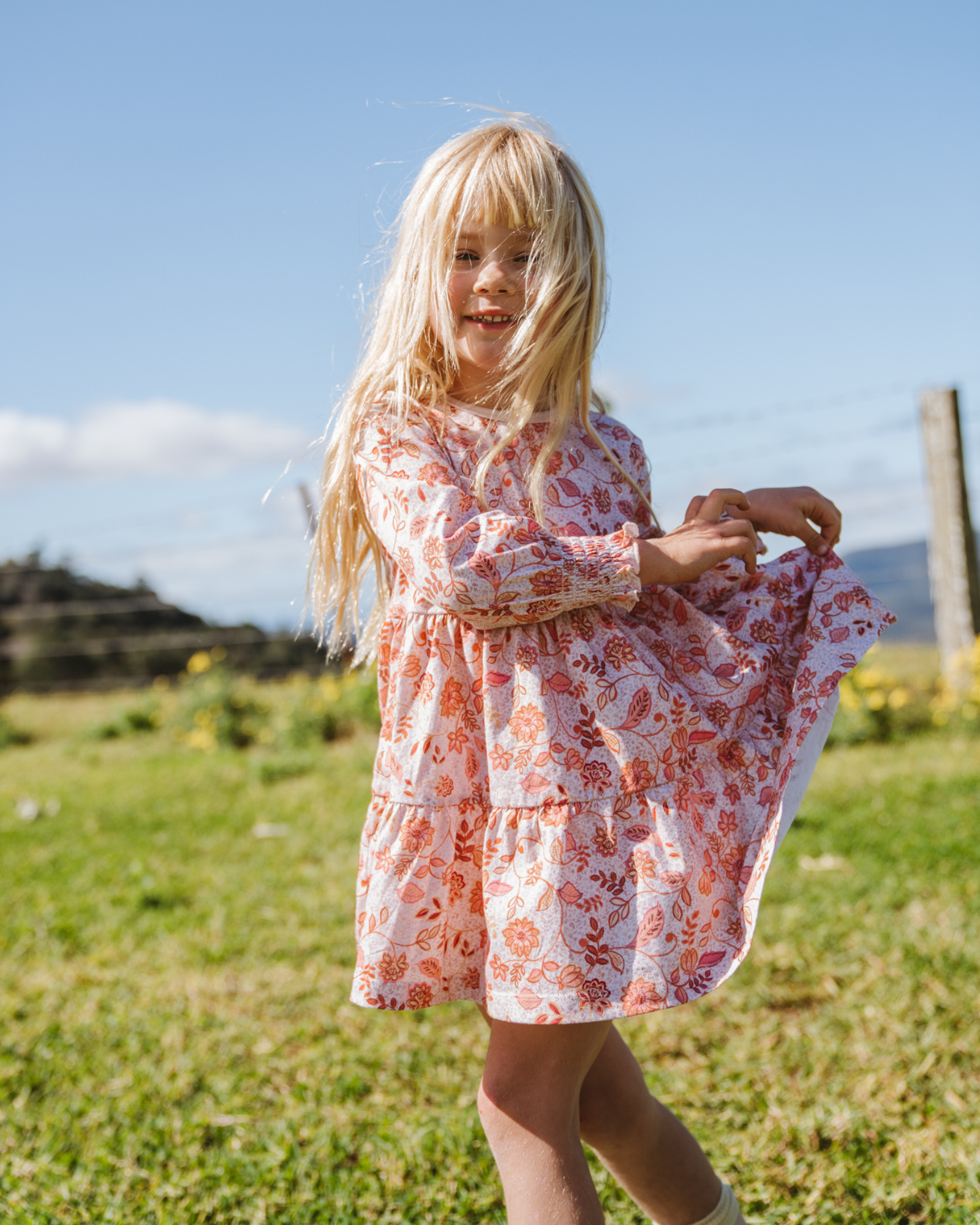 Lottie Dress - Pink Vine