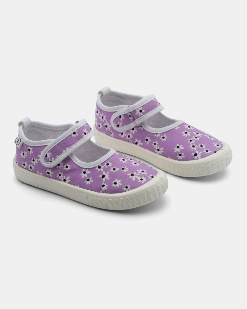 Warehouse Sale Canvas Mary Jane - Daisy Lilac