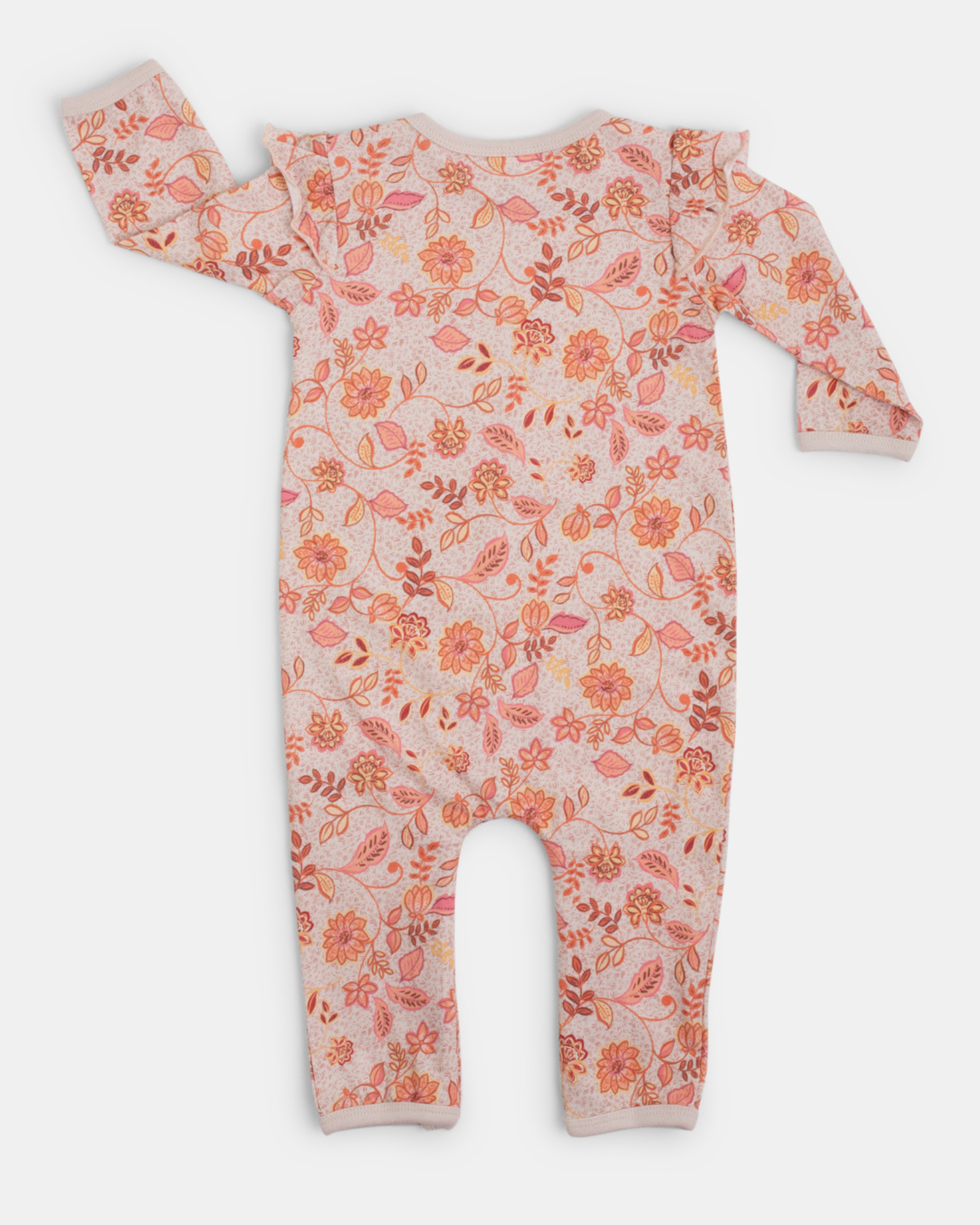 Scout Frill Onesie - Pink Vine