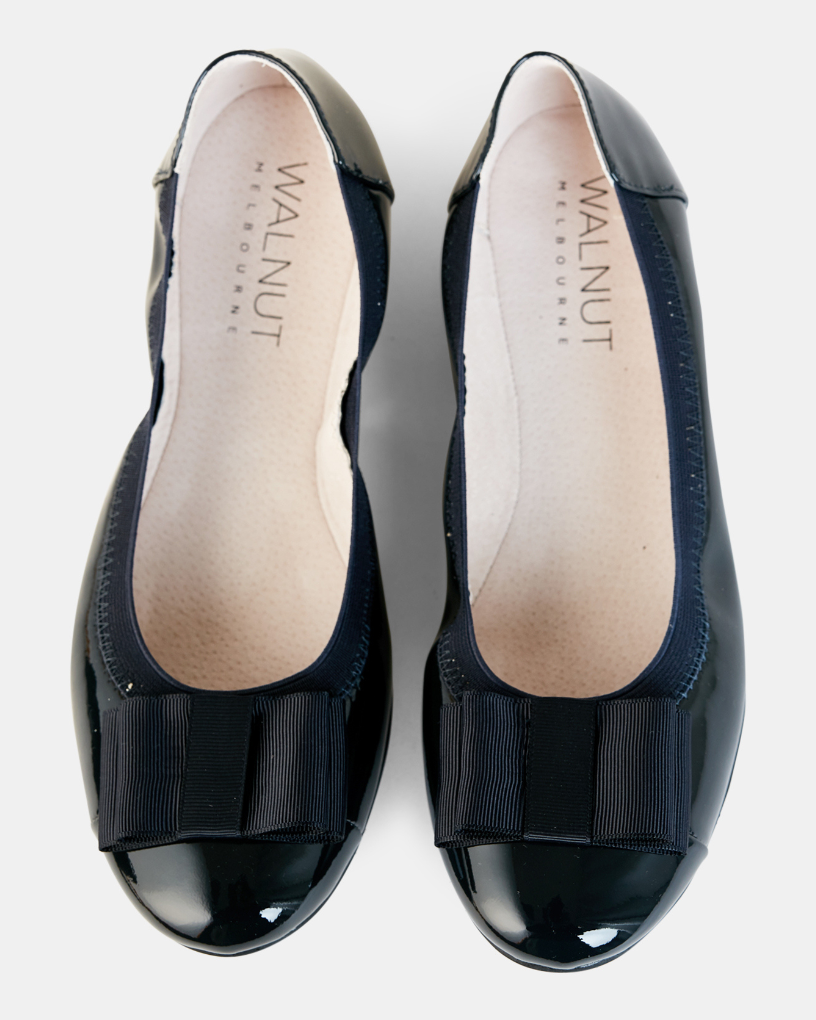 Sandra Bow Patent Ballet Flat - Navy