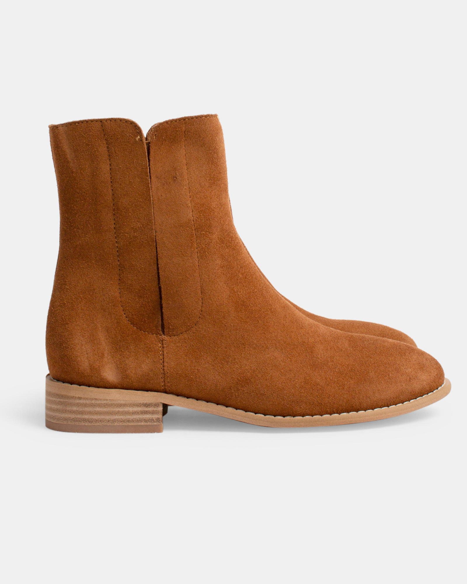 Denmark Leather Boot - Caramel Suede