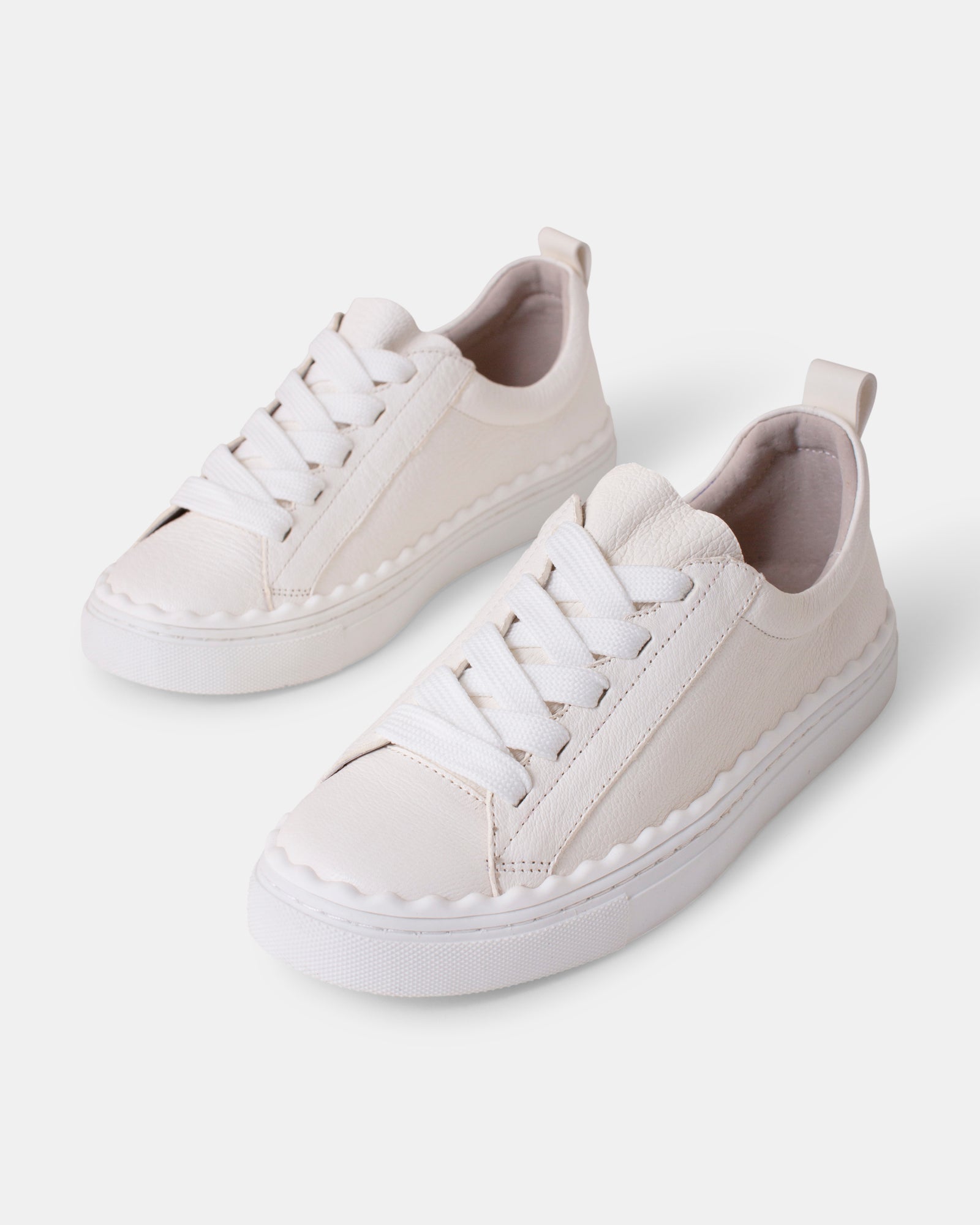 Henson Leather Sneaker - White Pebble