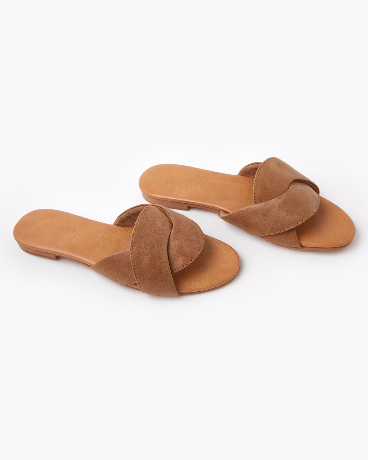 Misha Leather Slide - Tan