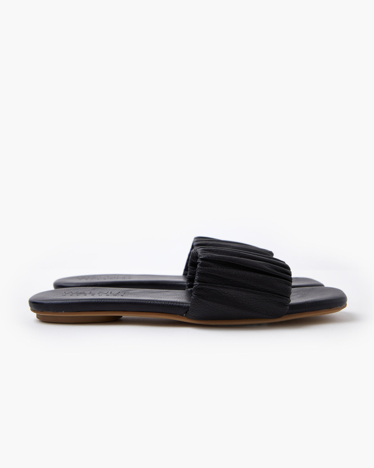 Reese Leather Slide - Black