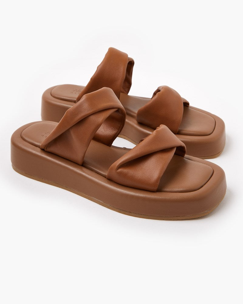 Sibi Leather Slide - Tan