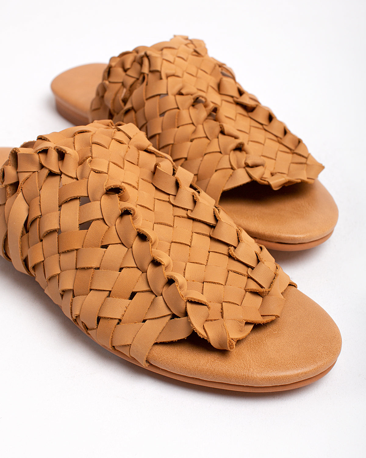 Vix Leather Slide - Tan