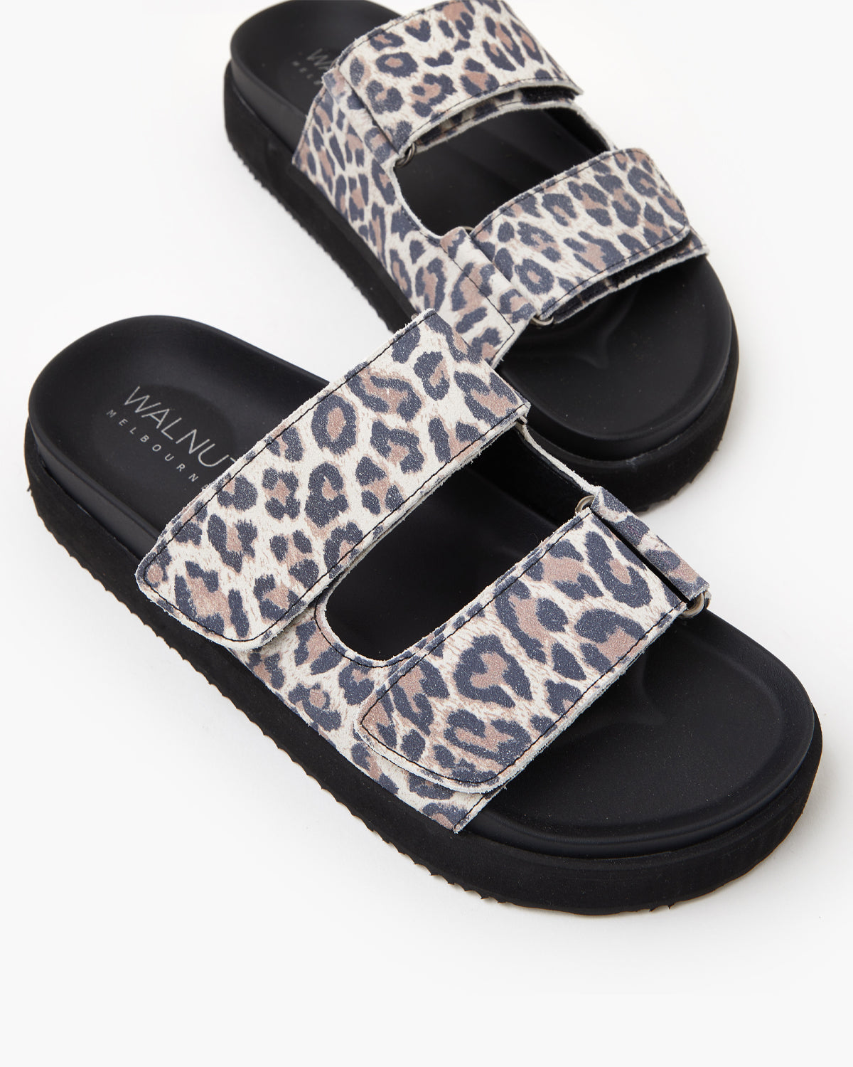 Image of Mel Leather Slide - Beige Leopard