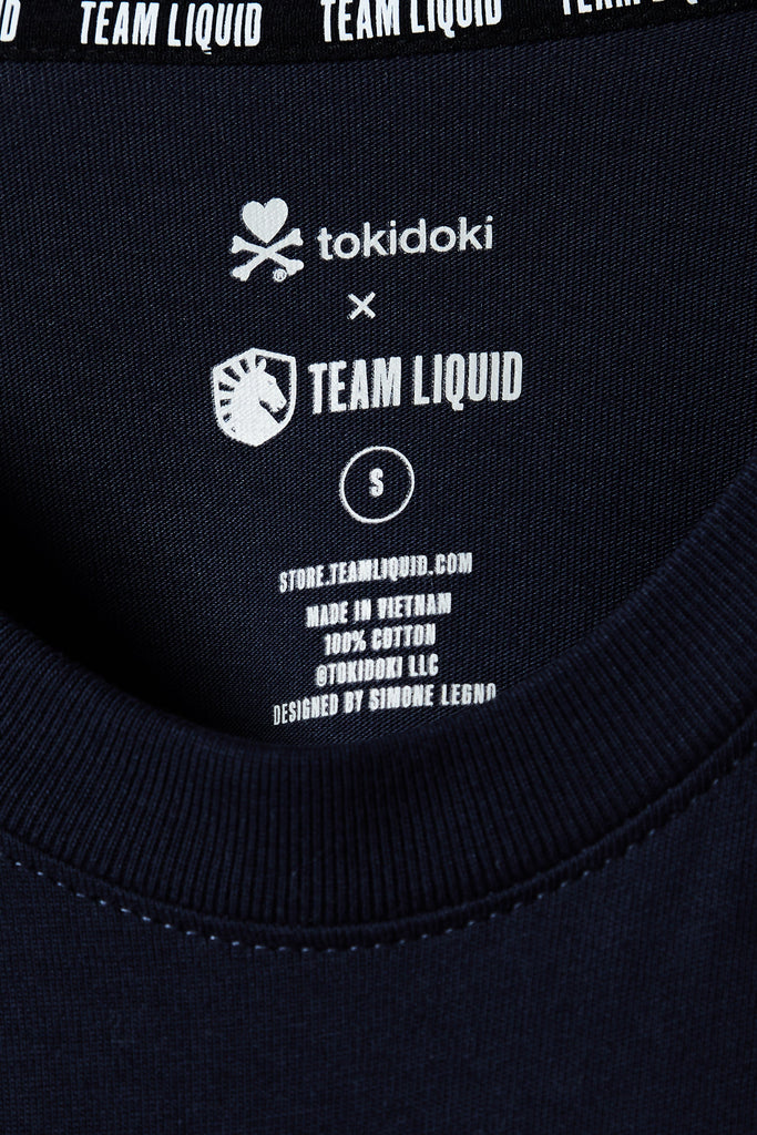 TOKIDOKI x LIQUID CREST LONG SLEEVE TEE - NAVY– Team Liquid
