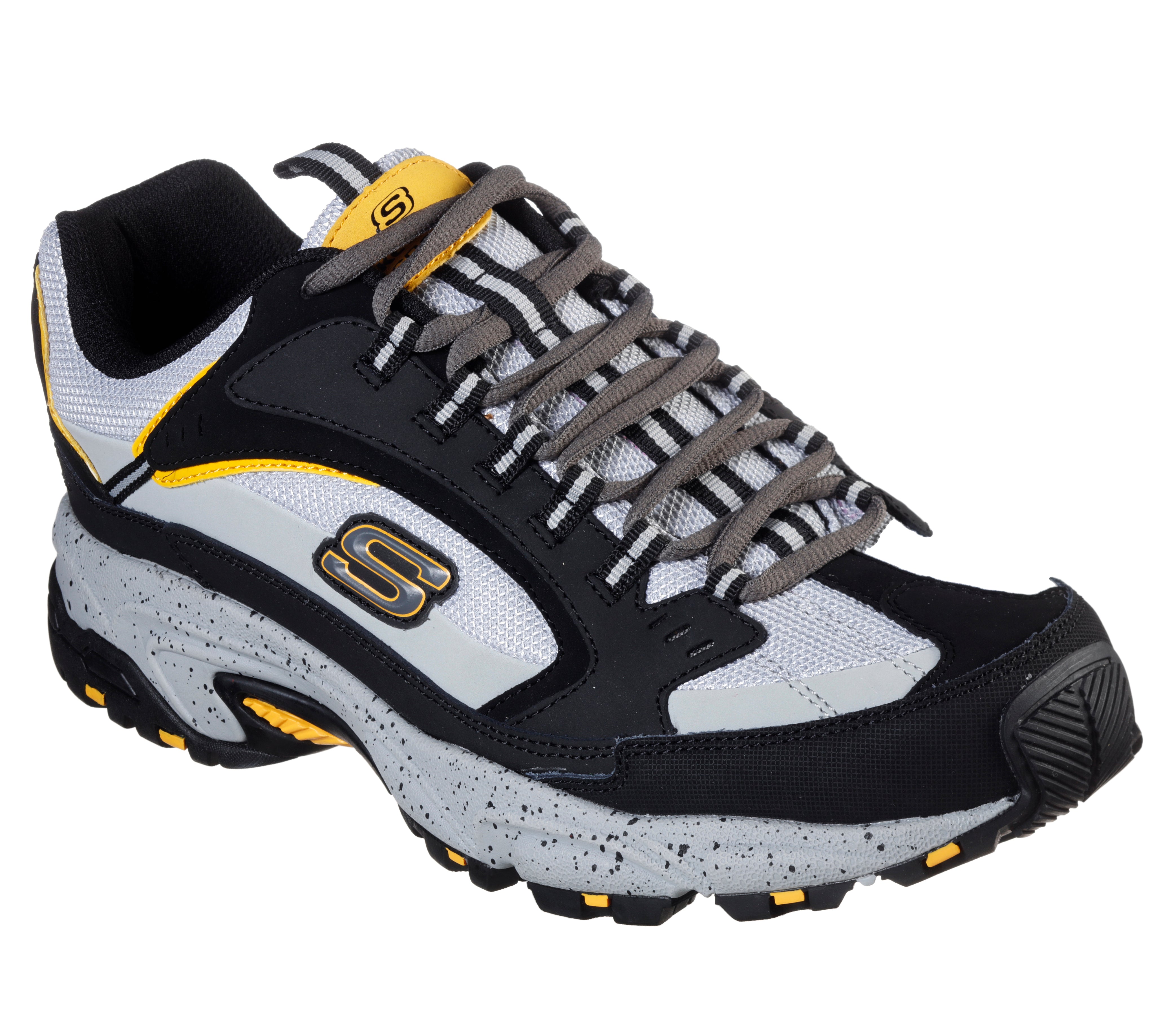 Skechers' Men's Stamina-Cutback Trainer - Black Grey – Outfitter