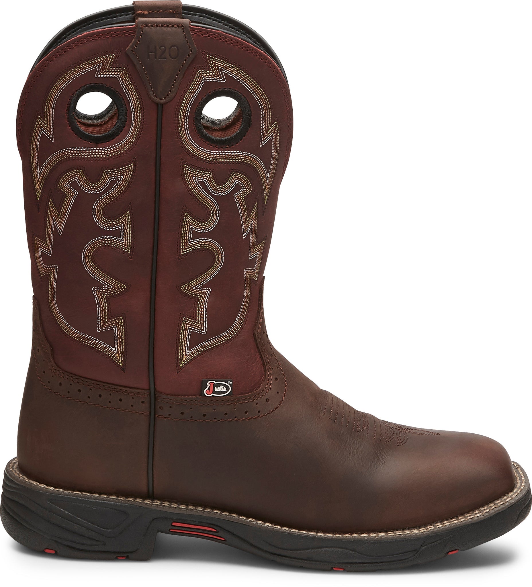 justin men's stampede wellington work boots