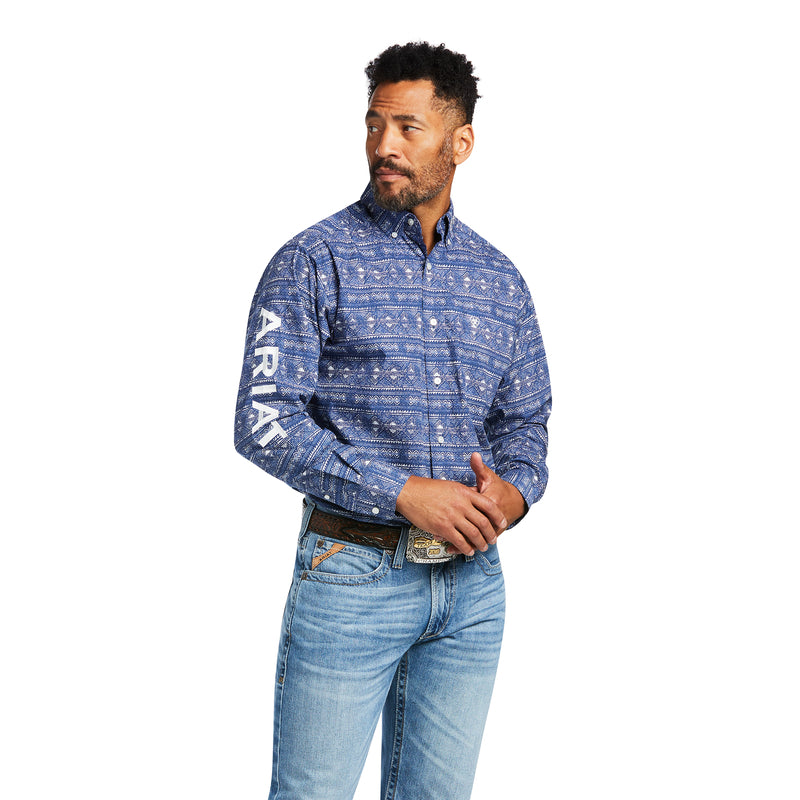 Ariat' Men's Team Justin Classic Long Sleeve Button Down - Marine Blu –  Trav's Outfitter