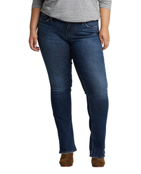 Silver Jeans' Women's Suki Mid Rise Slim Boot - Dark Indigo (Ext. Siz –  Trav's Outfitter