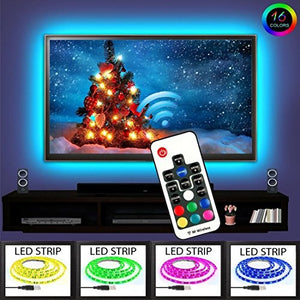 EveShine Neon Accent LED Strips Bias Backlight RGB Lights with Remote Control for HDTV, Flat Screen TV Accessories and Desktop PC, Multi Color: Home Audio & Theater