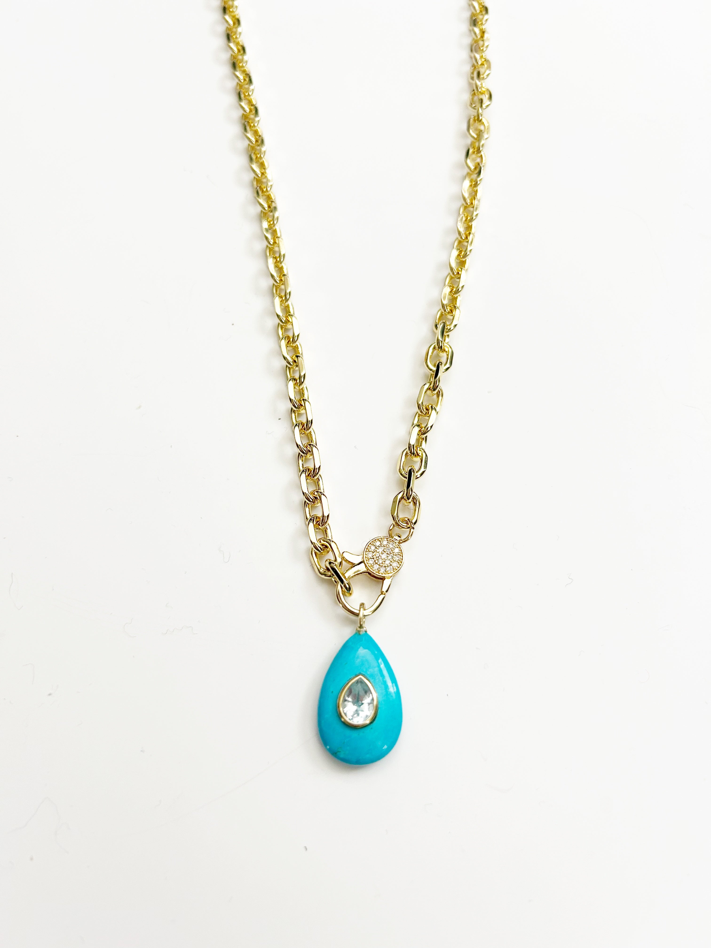 Turquoise Teardrop Necklace
